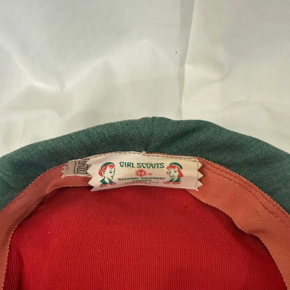 Vintage 1950s Authentic Girl Scout Beret Small metal G.S